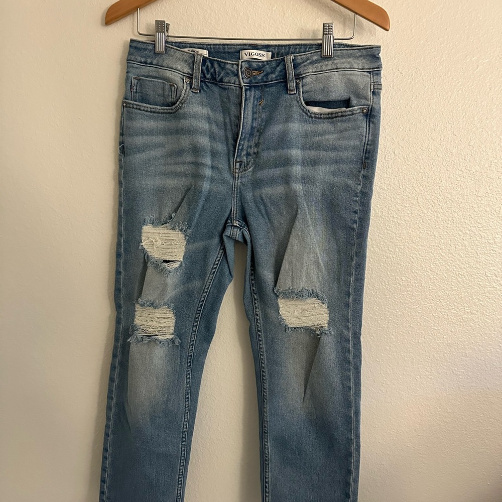 Vigoss Women's Distressed Blue Jeans